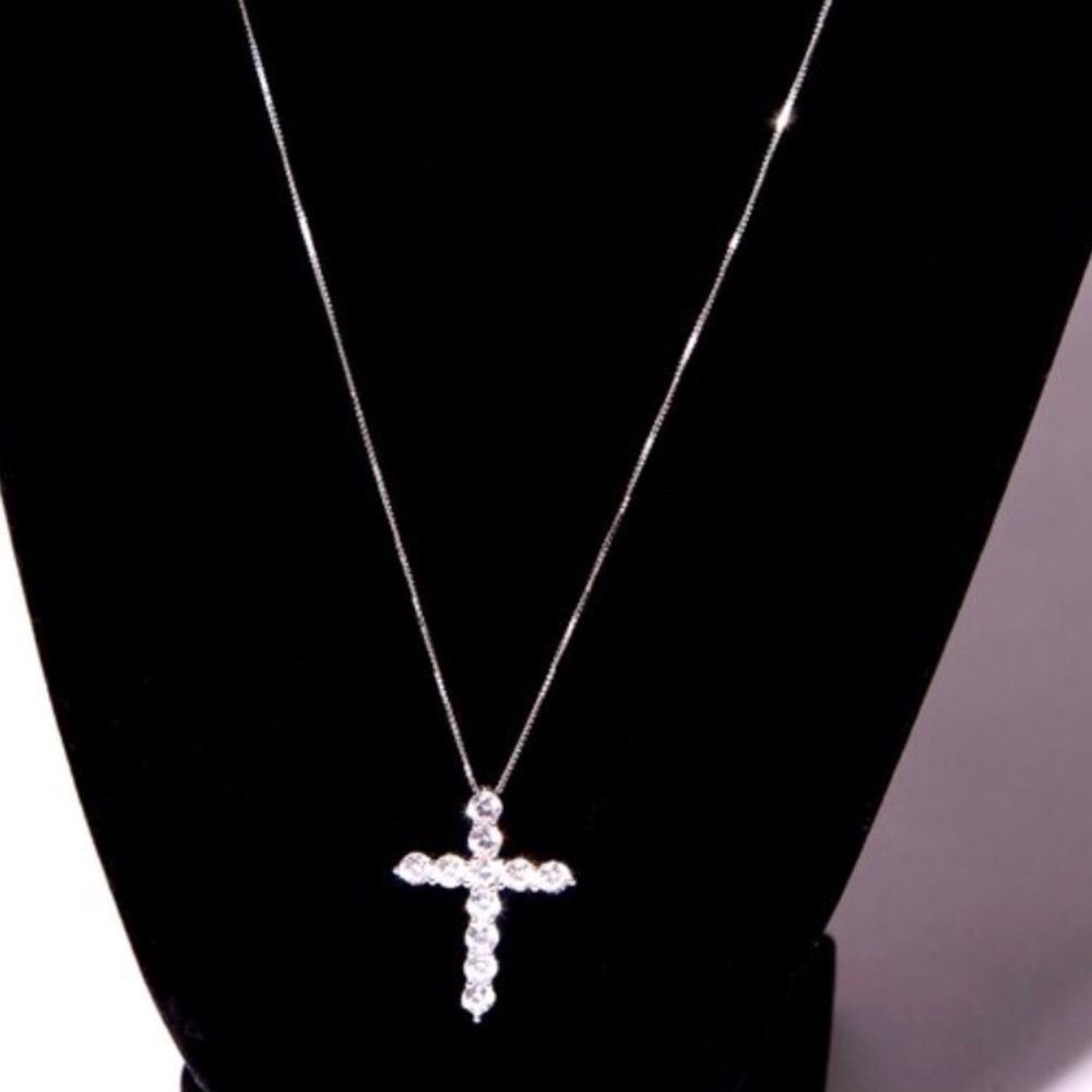 Silver Plates Cross Necklace